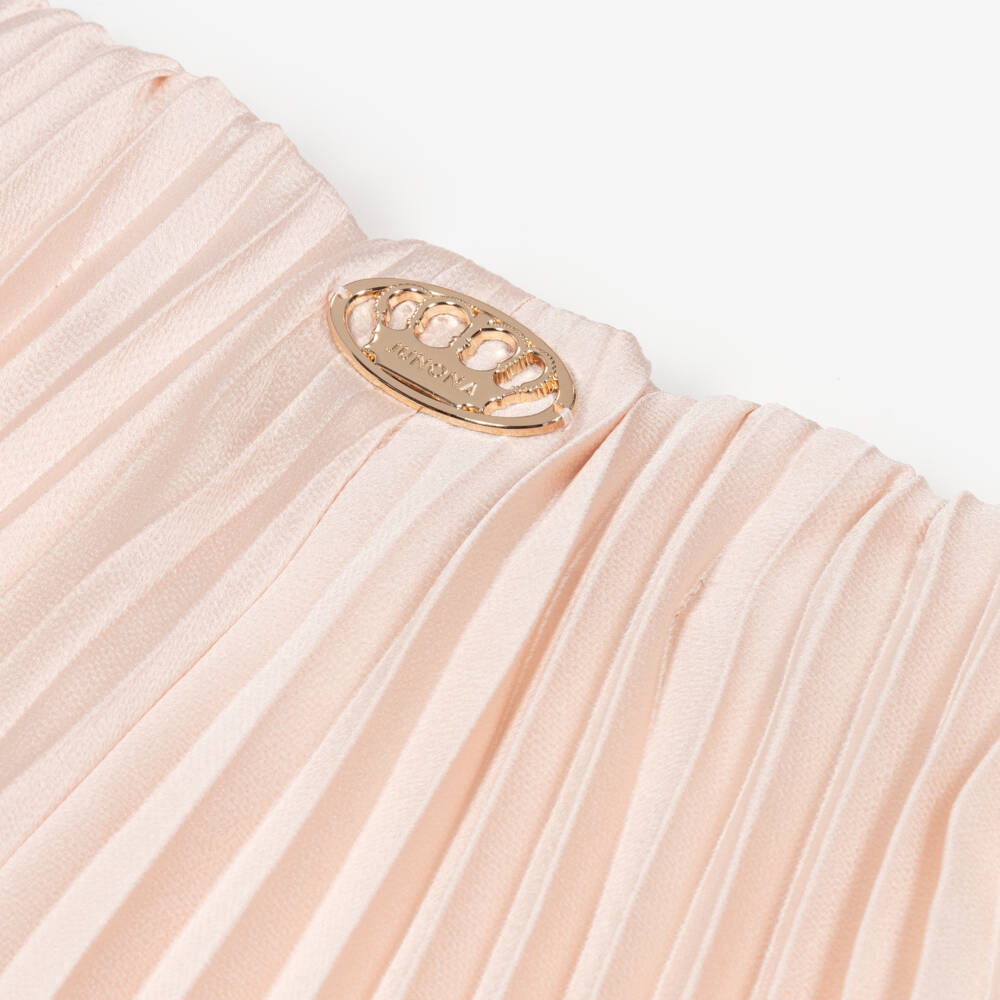 Junona-Розовые атласные брюки палаццо для девочек | Childrensalon Outlet