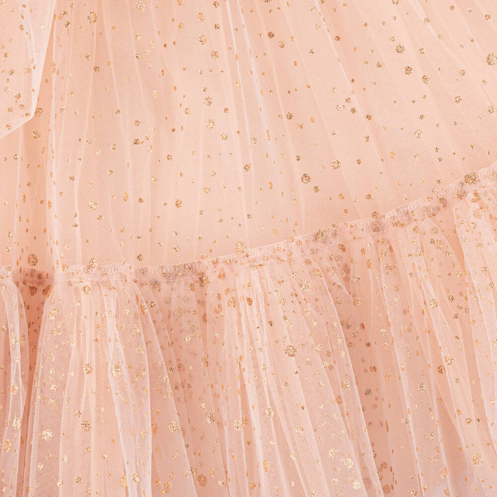 Junona-Girls Pink Sequin Tulle Gown | Childrensalon Outlet