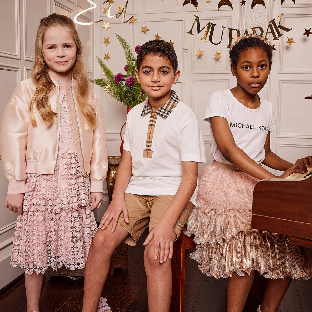 Junona Jupe tulle rose or brillant fille Childrensalon Outlet