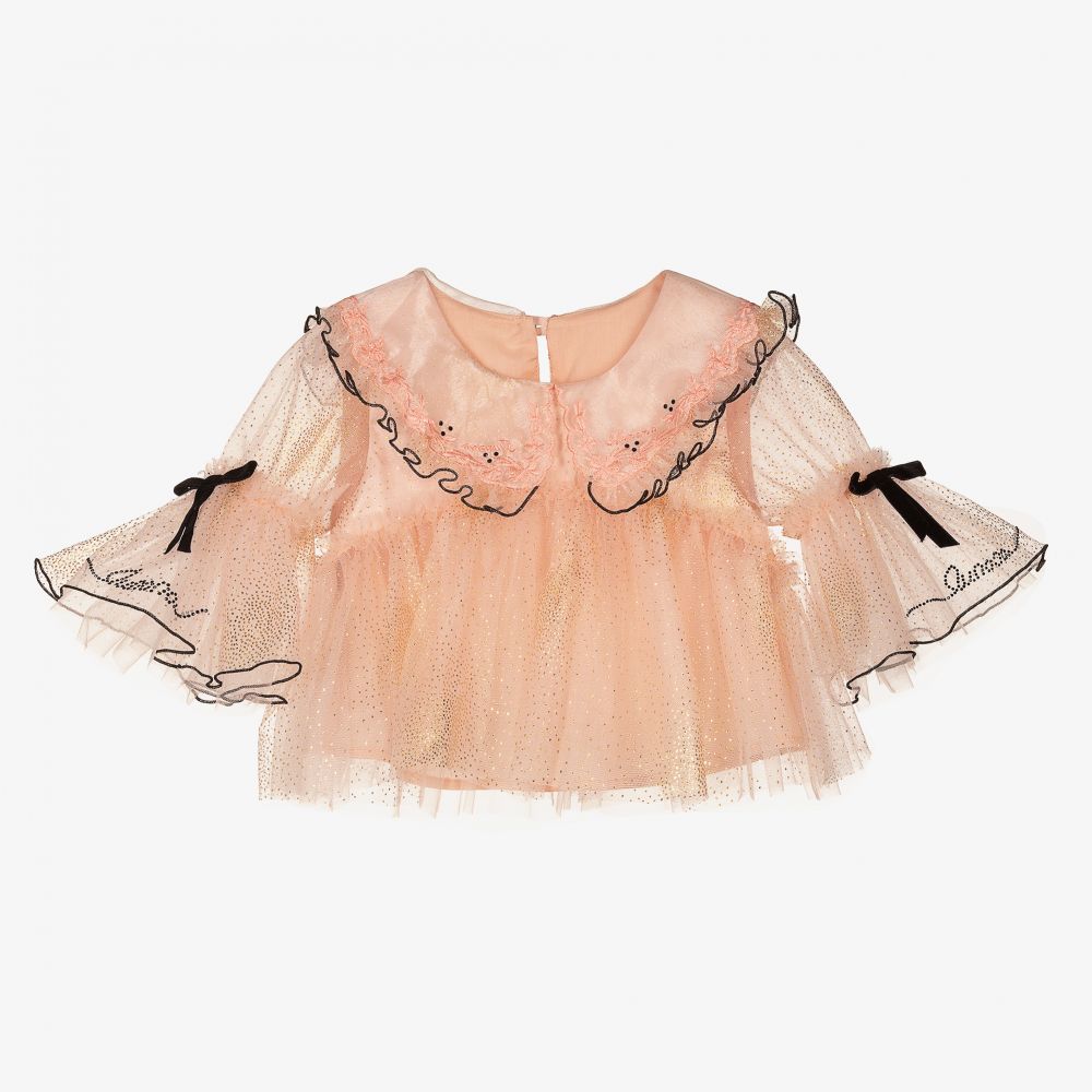 Junona - Chemisier rose en tulle Fille | Childrensalon