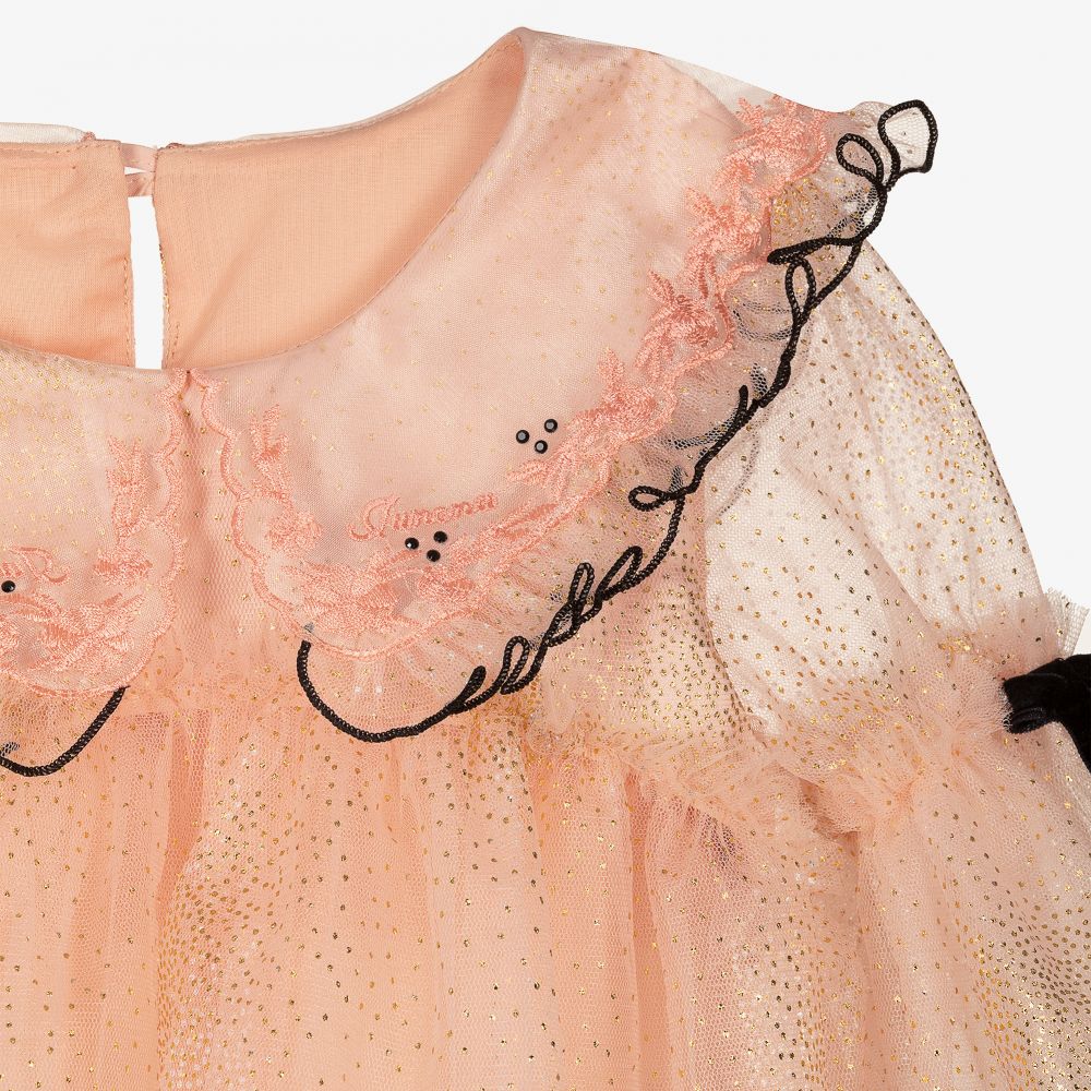Junona-Розовая блузка из тюля для девочек | Childrensalon Outlet