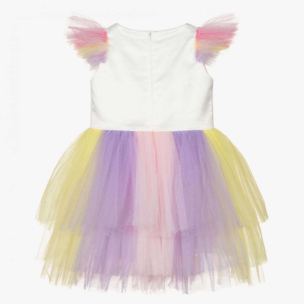 Junona Girls Pink Tulle Unicorn Dress Childrensalon Outlet