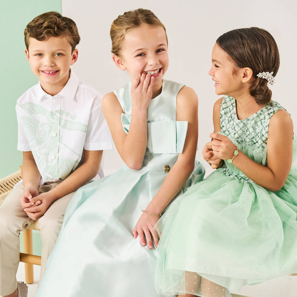 Junona-Girls Radiant Gold Crystal Clips Set | Childrensalon Outlet