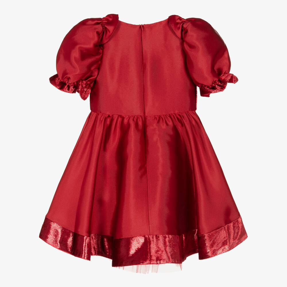 Junona-فستان ساتان لون أحمر | Childrensalon Outlet