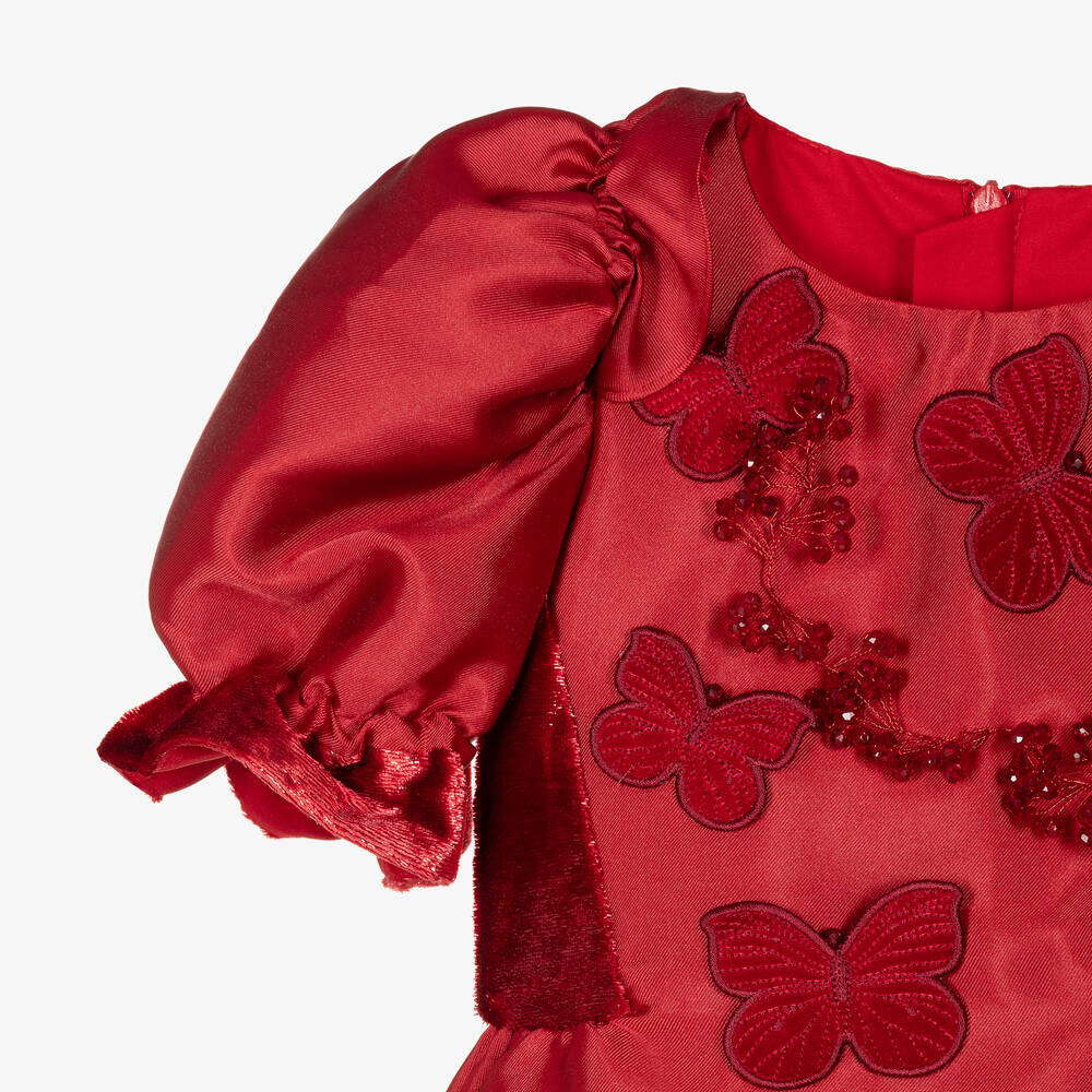 Junona-فستان ساتان لون أحمر | Childrensalon Outlet