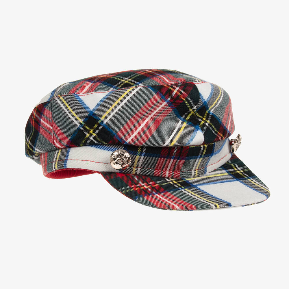 Junona - Casquette tartan rouge fille | Childrensalon