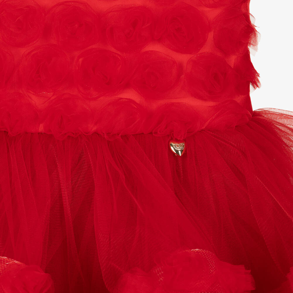 Junona-Красное платье из тюля с розами | Childrensalon Outlet