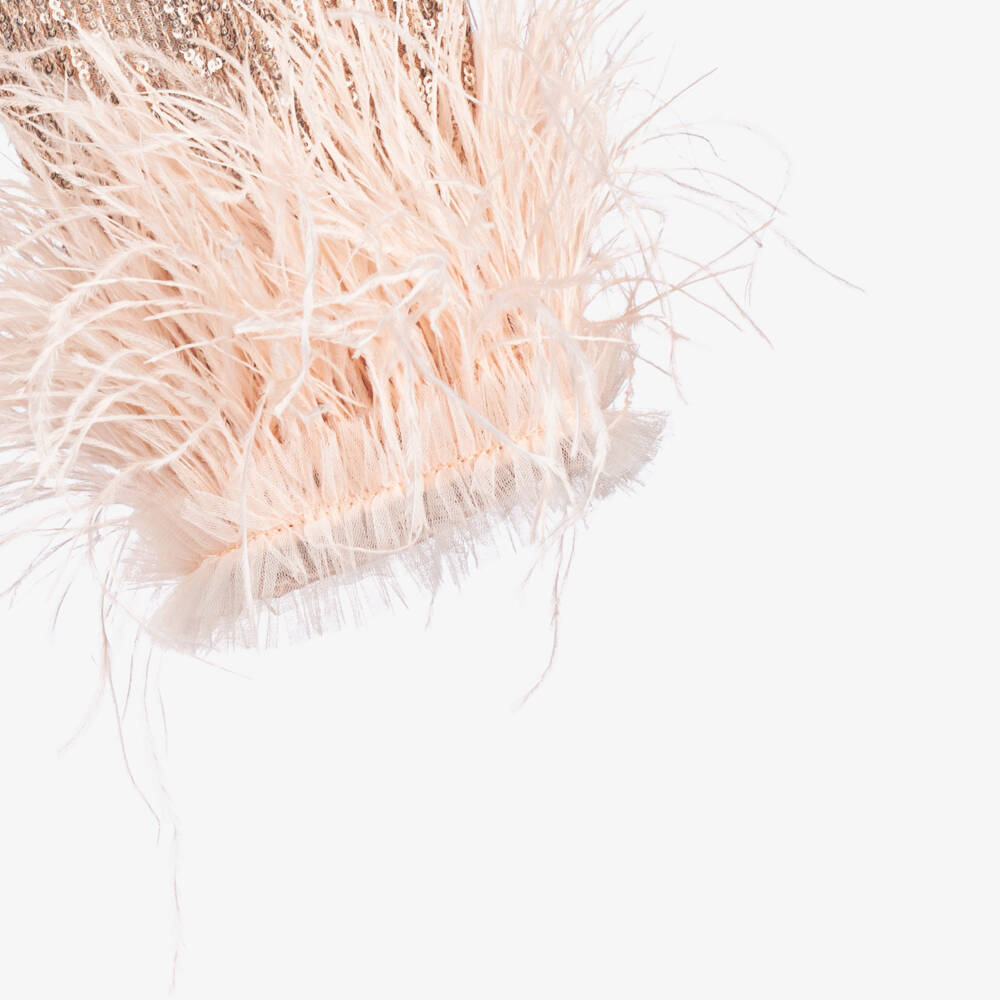 Junona-Girls Rose Gold Tulle Blouse | Childrensalon Outlet