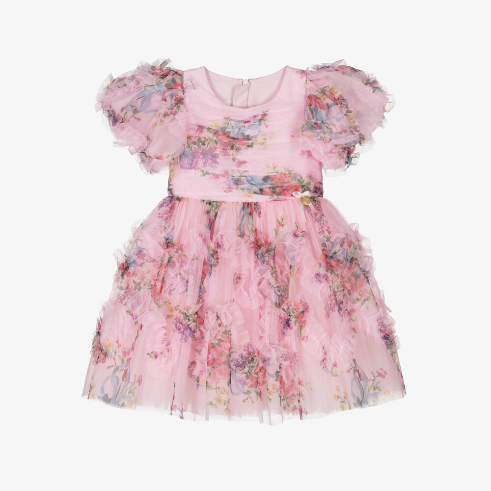 Junona-Платье из тюля Розовый Цветок для девочек | Childrensalon Outlet