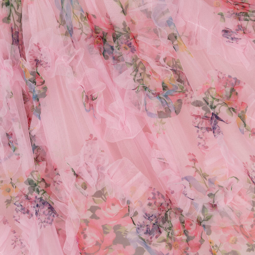 Junona-Girls Rosy Bloom Tulle Frock | Childrensalon Outlet