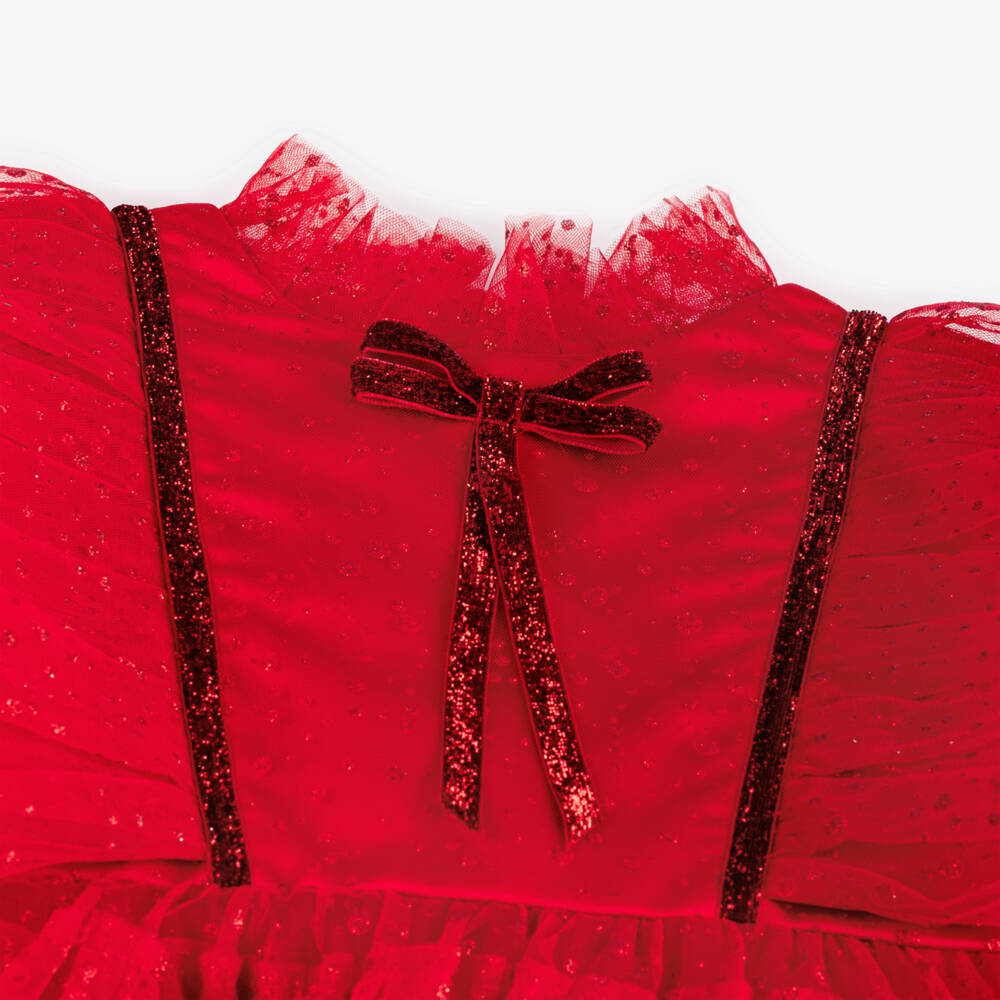 Junona-Girls Scarlet Tulle Gown | Childrensalon Outlet