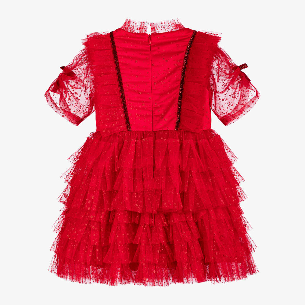 Junona-Girls Scarlet Tulle Gown | Childrensalon Outlet