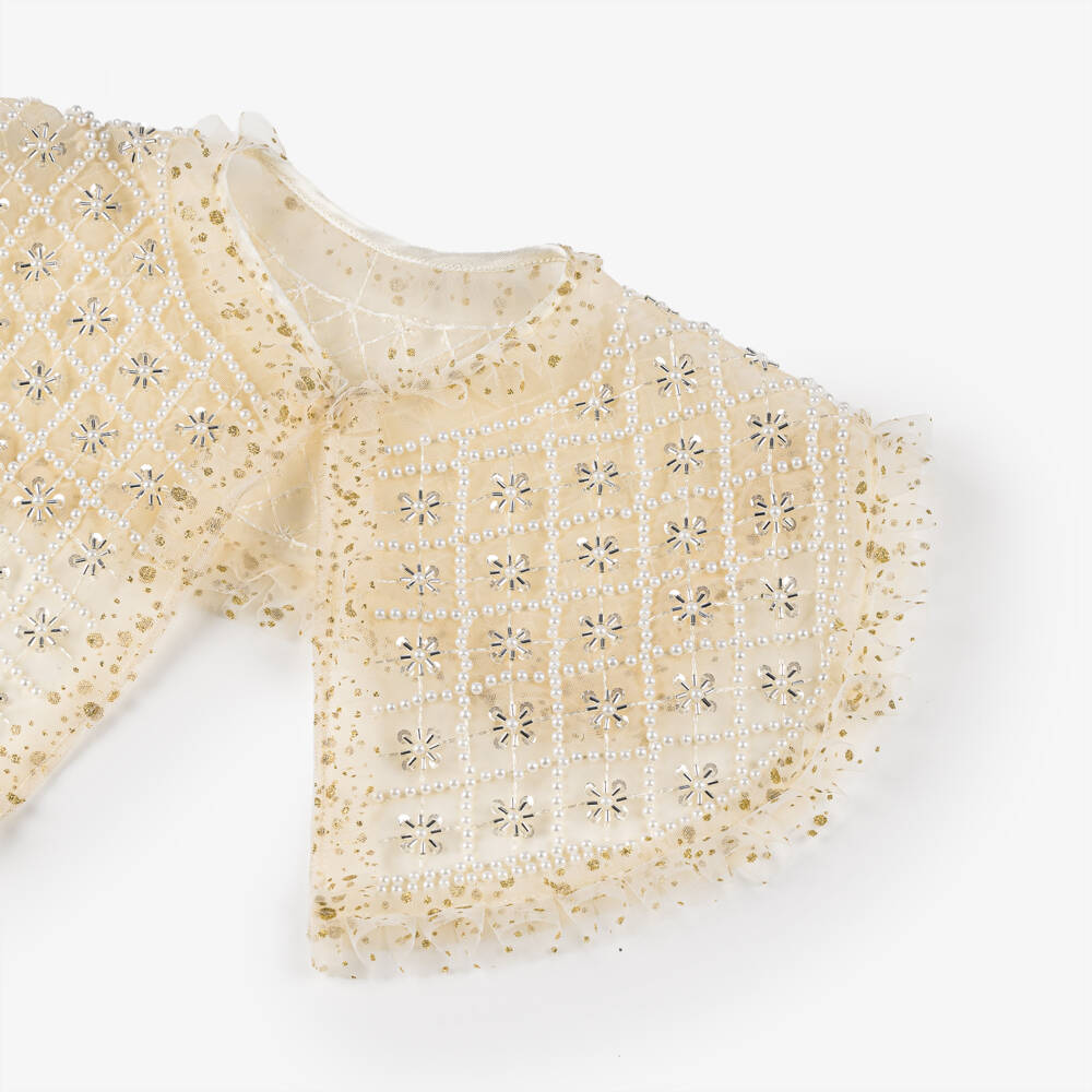 Junona-Золотой блестящий комплект из тюля для девочек | Childrensalon Outlet