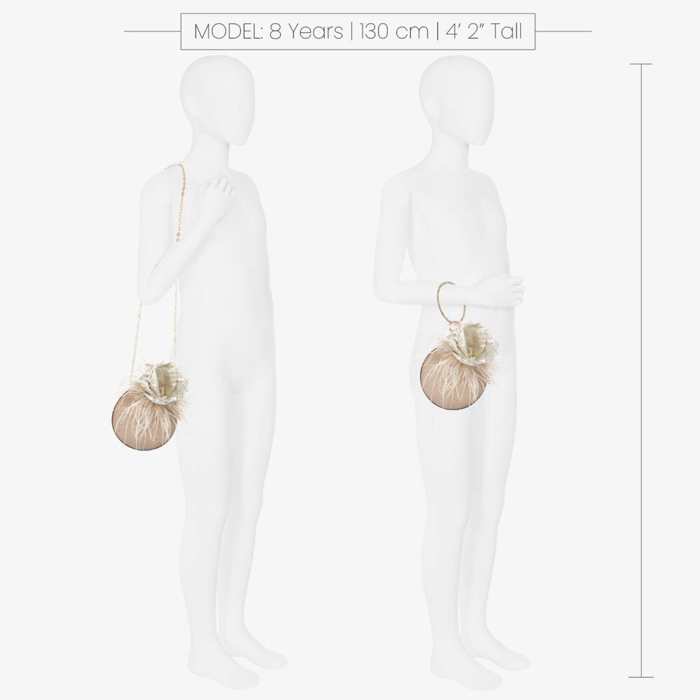 Junona-Girls Sparkling Beige Globe Bag | Childrensalon Outlet