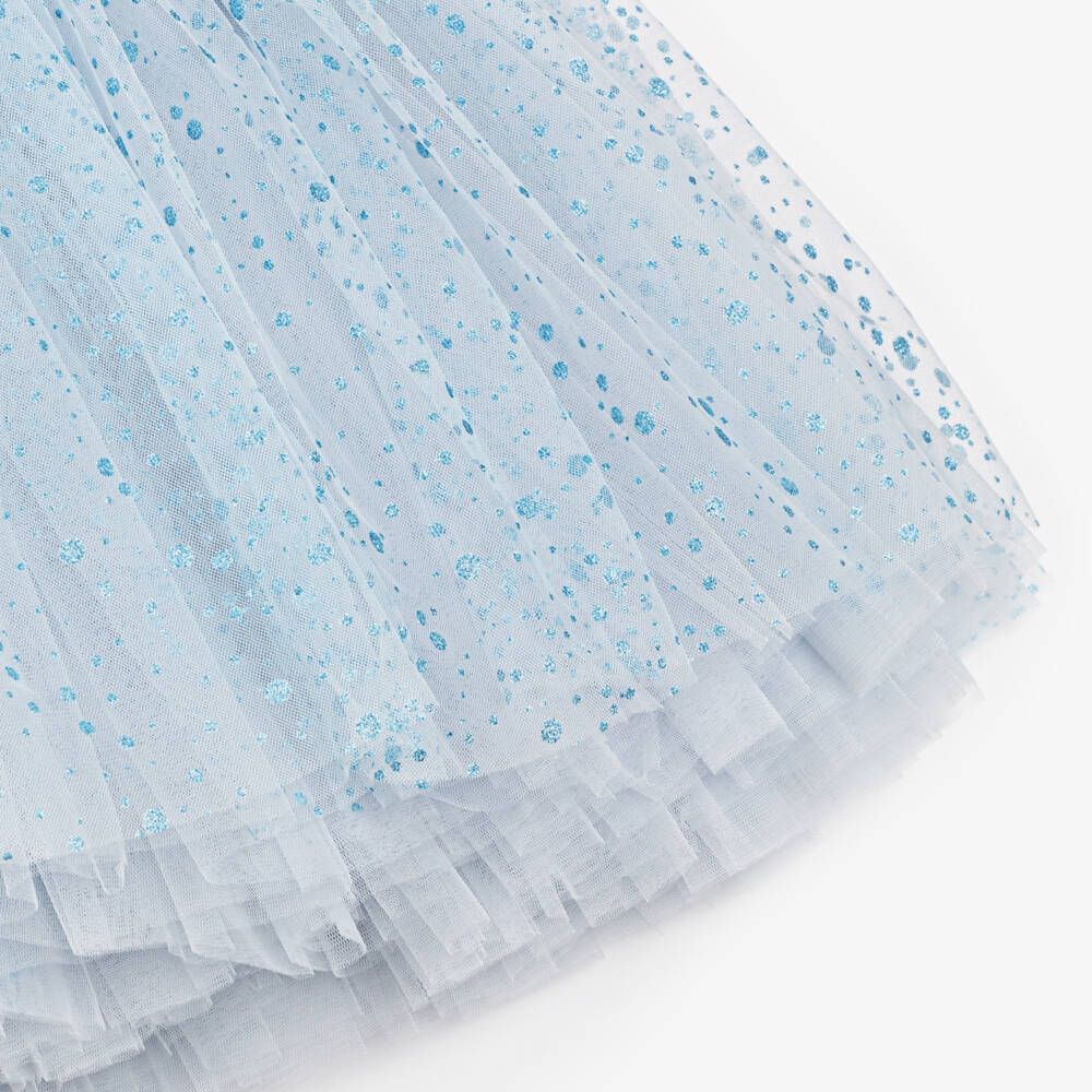 Junona-Girls Sparkling Blue Cape Gown | Childrensalon Outlet