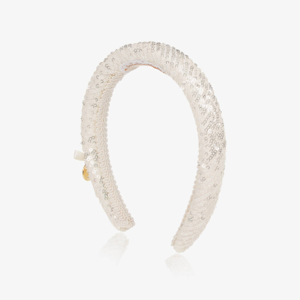 Junona-Girls Sparkling Ivory Headband | Childrensalon Outlet