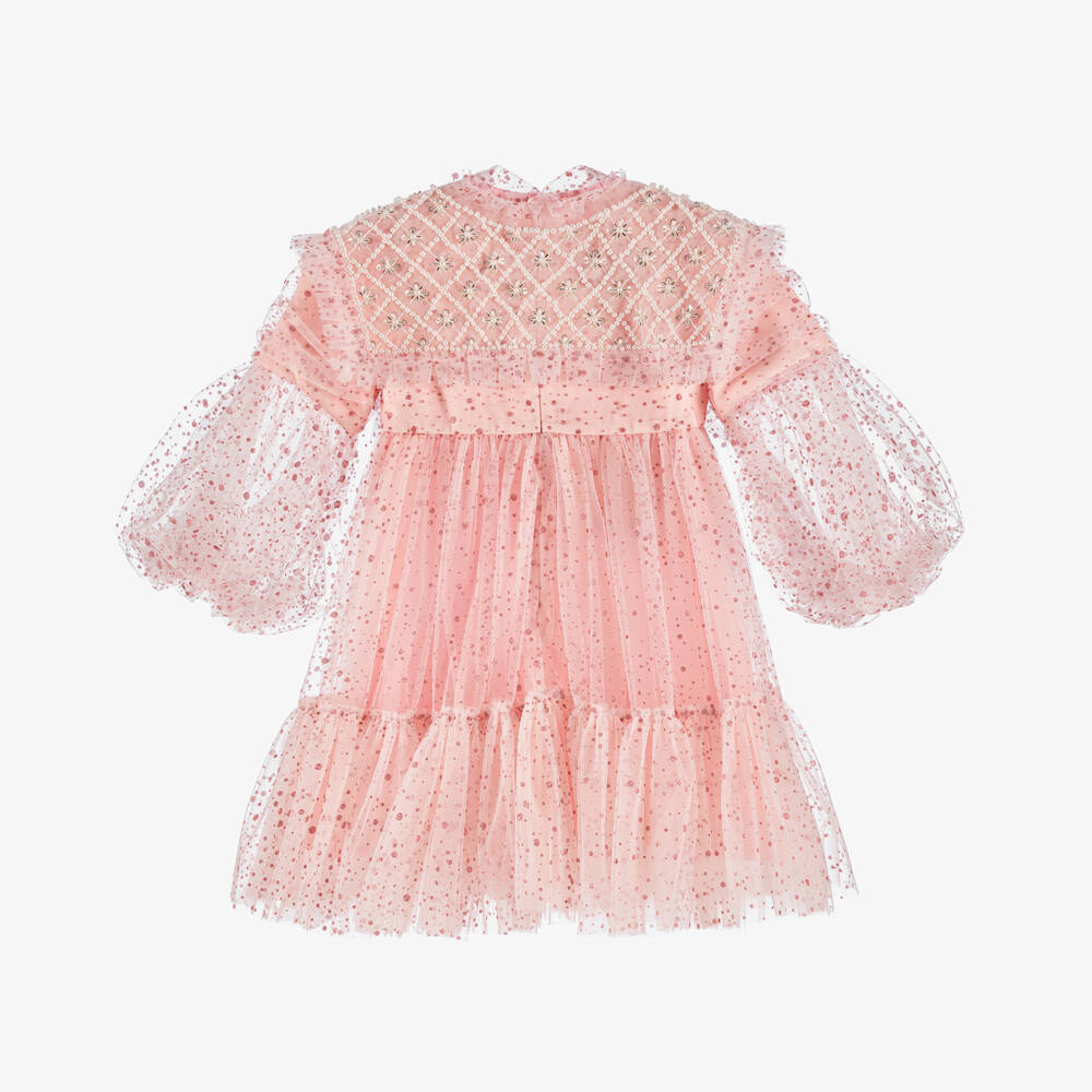 Junona-Блестящий розовый комплект из тюля для девочек | Childrensalon Outlet