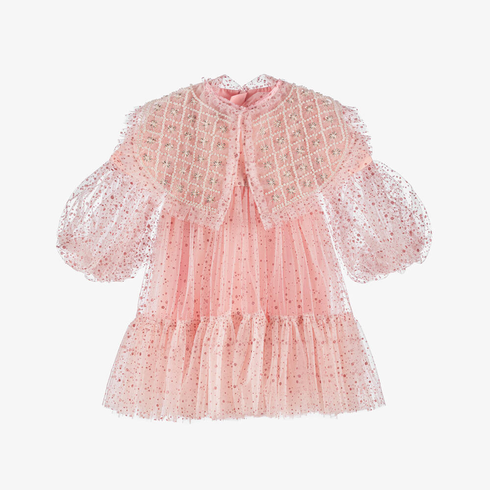 Junona-Блестящий розовый комплект из тюля для девочек | Childrensalon Outlet