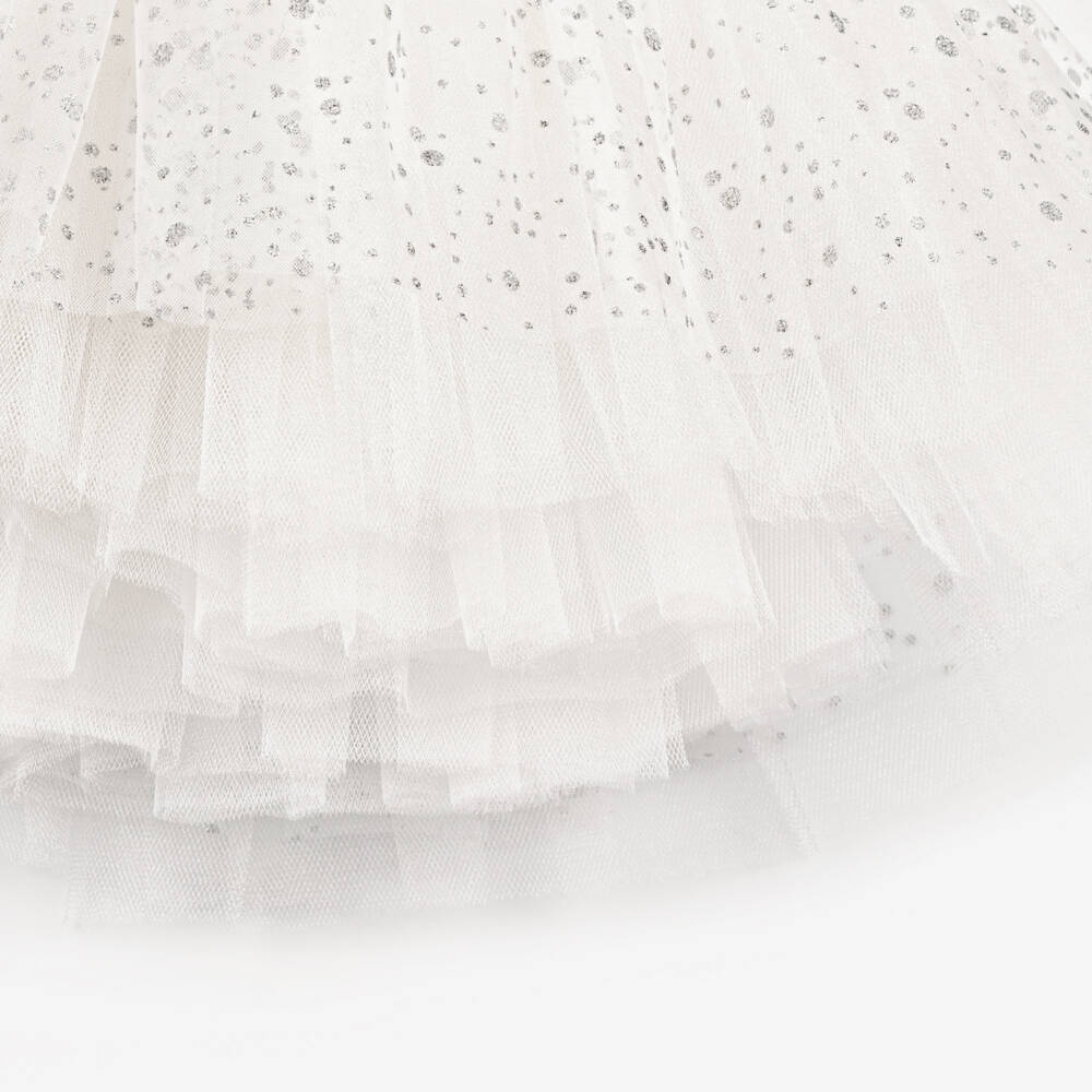 Junona-Girls Sparkling White Tulle Gown | Childrensalon Outlet