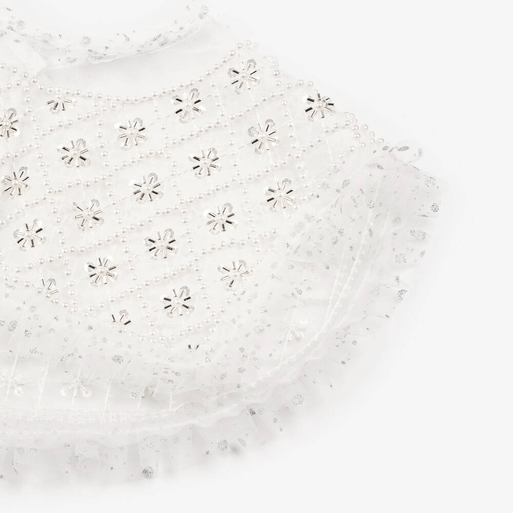 Junona-Girls Sparkling White Tulle Gown | Childrensalon Outlet