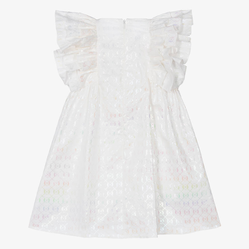 جونونا-فستان قطن بوبلين لون أبيض | Childrensalon Outlet