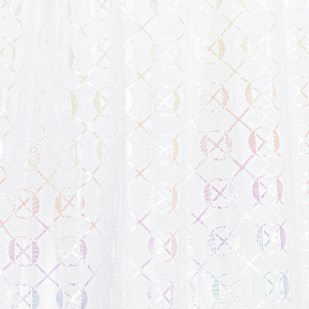 Junona-فستان قطن جيرسي وتول لون أبيض | Childrensalon Outlet