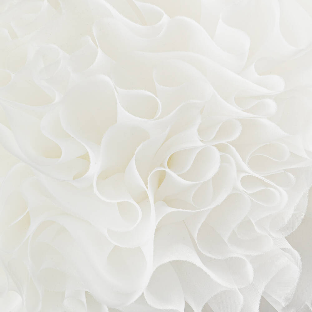 Junona-Girls White & Gold Floral Organza Dress | Childrensalon Outlet