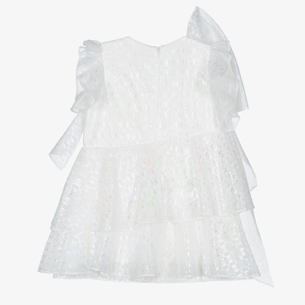 Junona-Белое переливающееся платье | Childrensalon Outlet