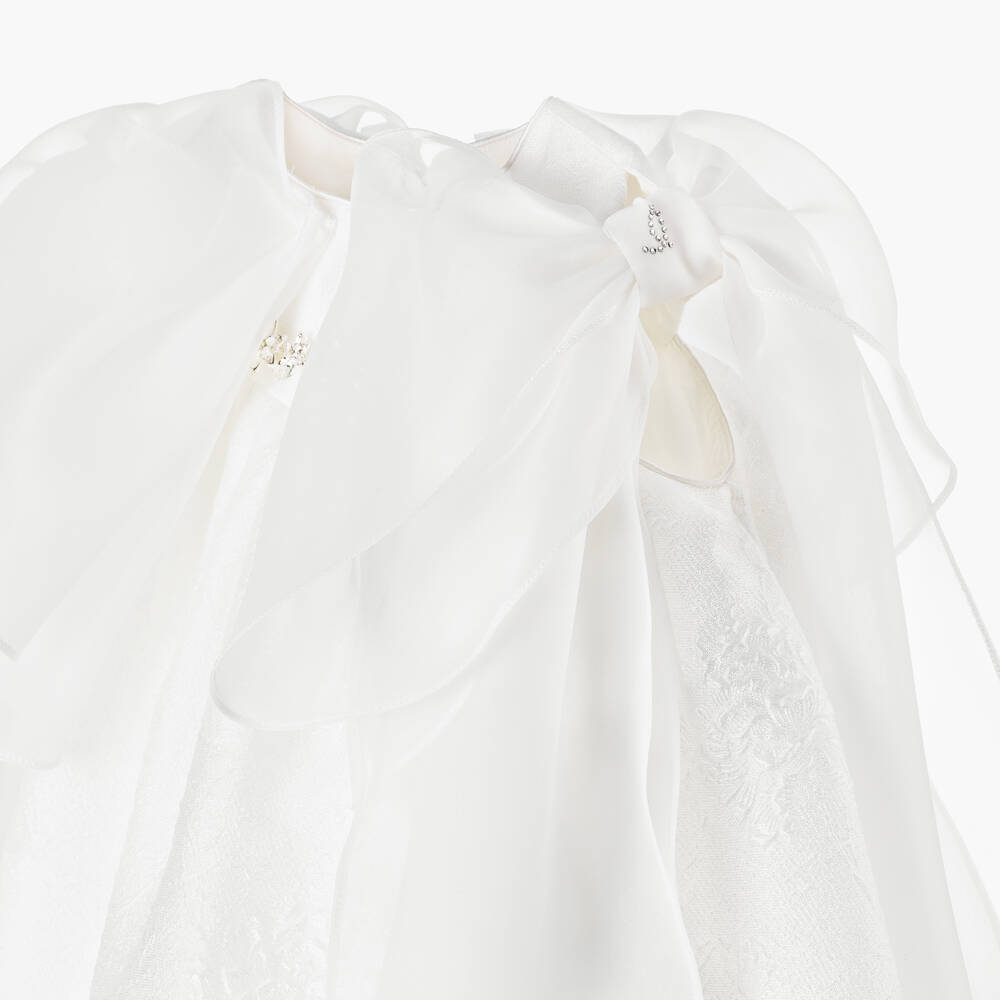 Junona-فستان جاكارد أورغانزا لون أبيض | Childrensalon Outlet