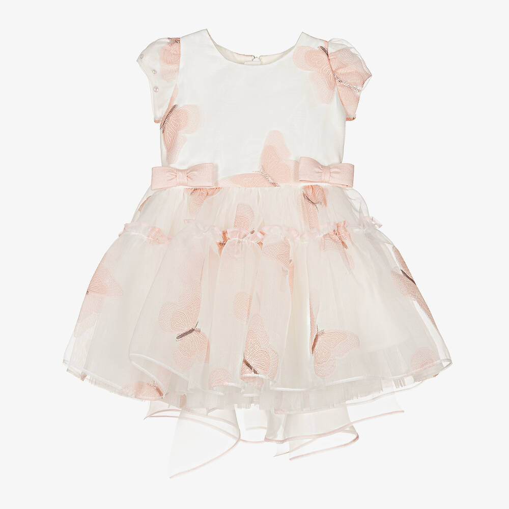 Junona - Organza-Schmetterlingskleid w./rosa  | Childrensalon