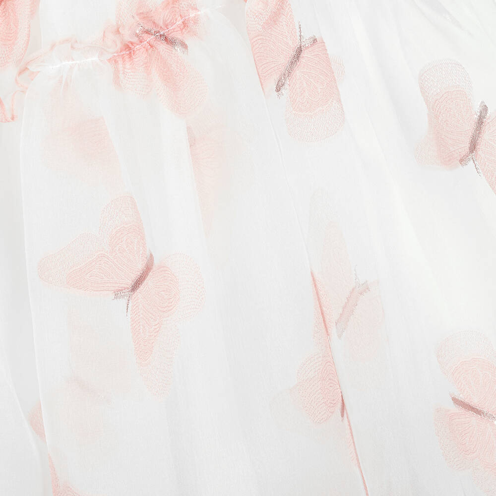 Junona-فستان أورغانزا لون زهري وأبيض | Childrensalon Outlet