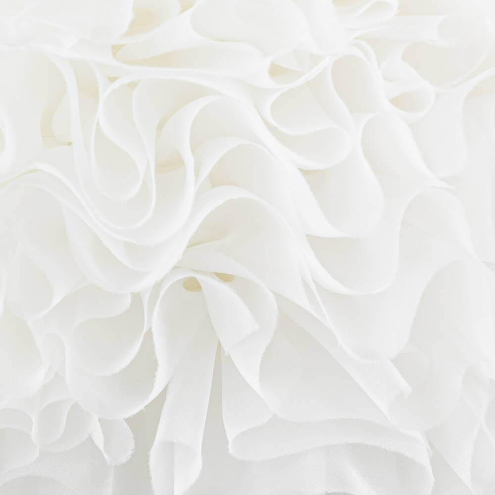 Junona-Girls White & Pink Floral Organza Dress | Childrensalon Outlet