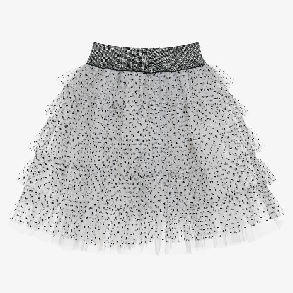 Junona-Белая юбка из тюля в горошек | Childrensalon Outlet