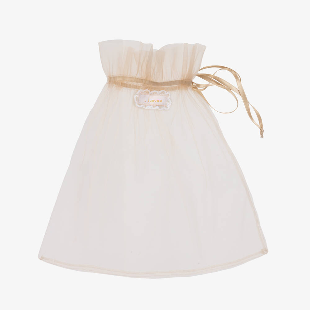 Junona-Girls White Satin Hairband Encrusted with Colourful Beads | Childrensalon Outlet
