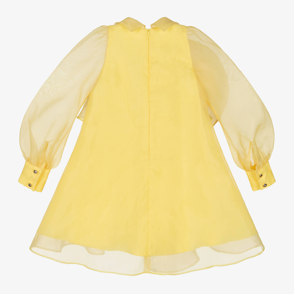Junona-Желтое платье из органзы с бантом | Childrensalon Outlet