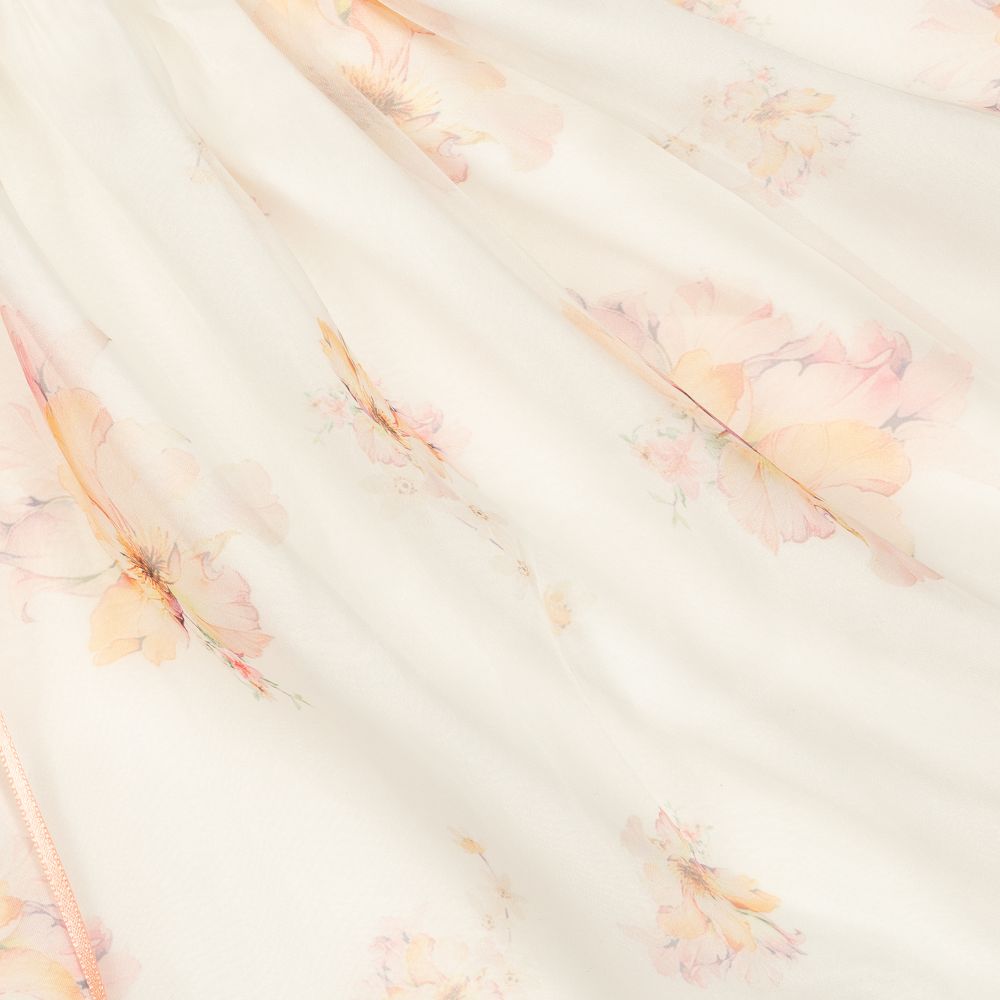 Junona-Кремовое платье из органзы с цветами | Childrensalon Outlet