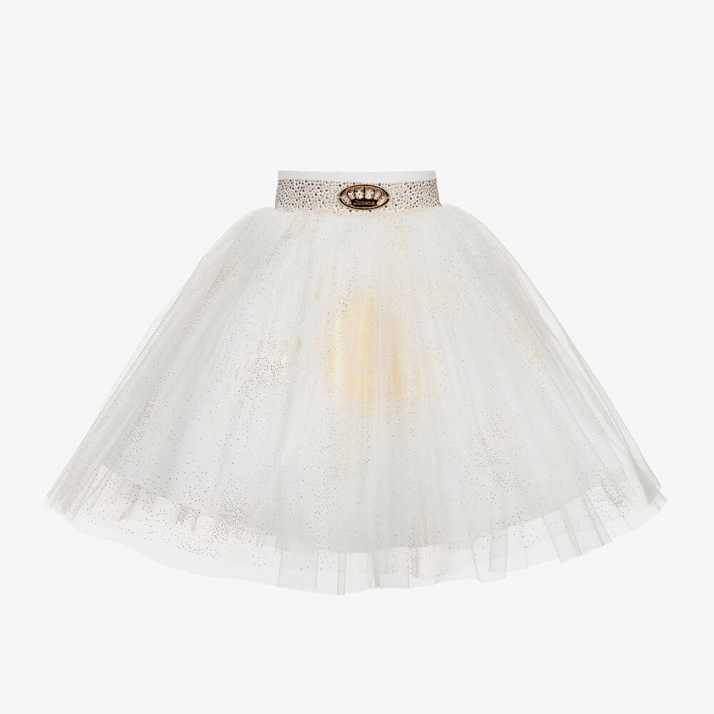 Junona - Ivory Satin & Tulle Skirt  | Childrensalon