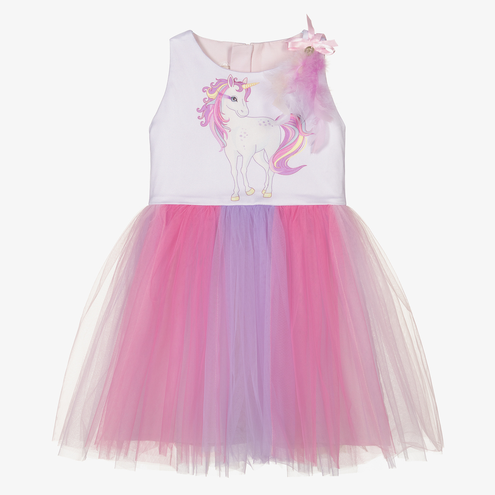 Junona - Lilac & Pink Tulle Dress | Childrensalon