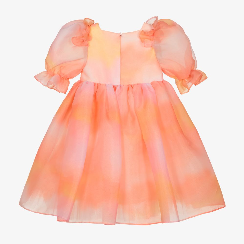Junona-Оранжево-розовое платье из органзы | Childrensalon Outlet