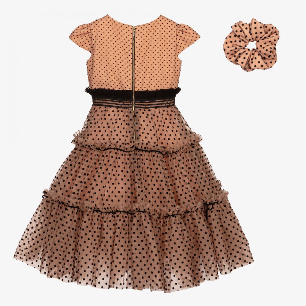 Junona-Розовое платье в черный горошек | Childrensalon Outlet