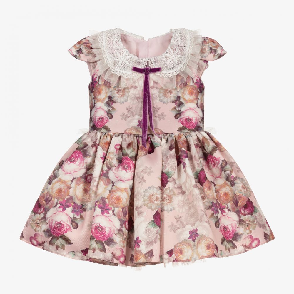 Junona - Розовый комплект с платьем в цветочек | Childrensalon