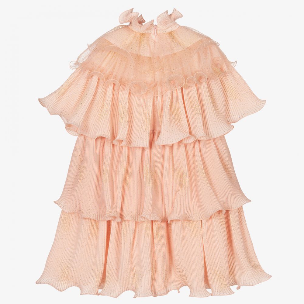Junona-Розовое плиссированное платье | Childrensalon Outlet