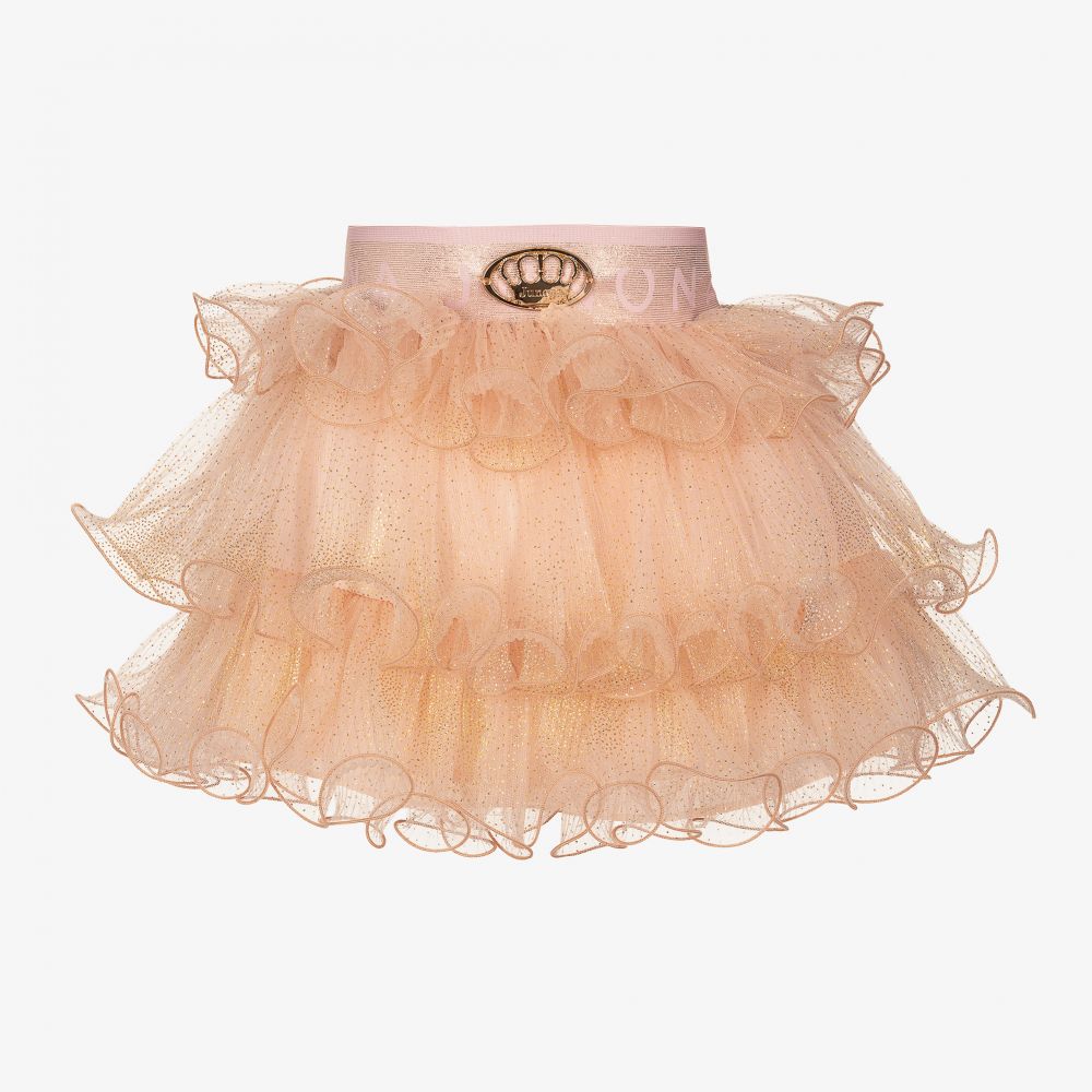Junona - Розовая плиссированная юбка из тюля | Childrensalon