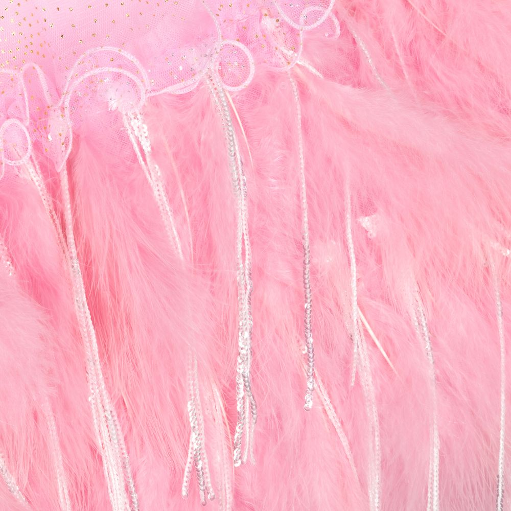 Junona-Pink Tulle & Feather Dress   | Childrensalon Outlet