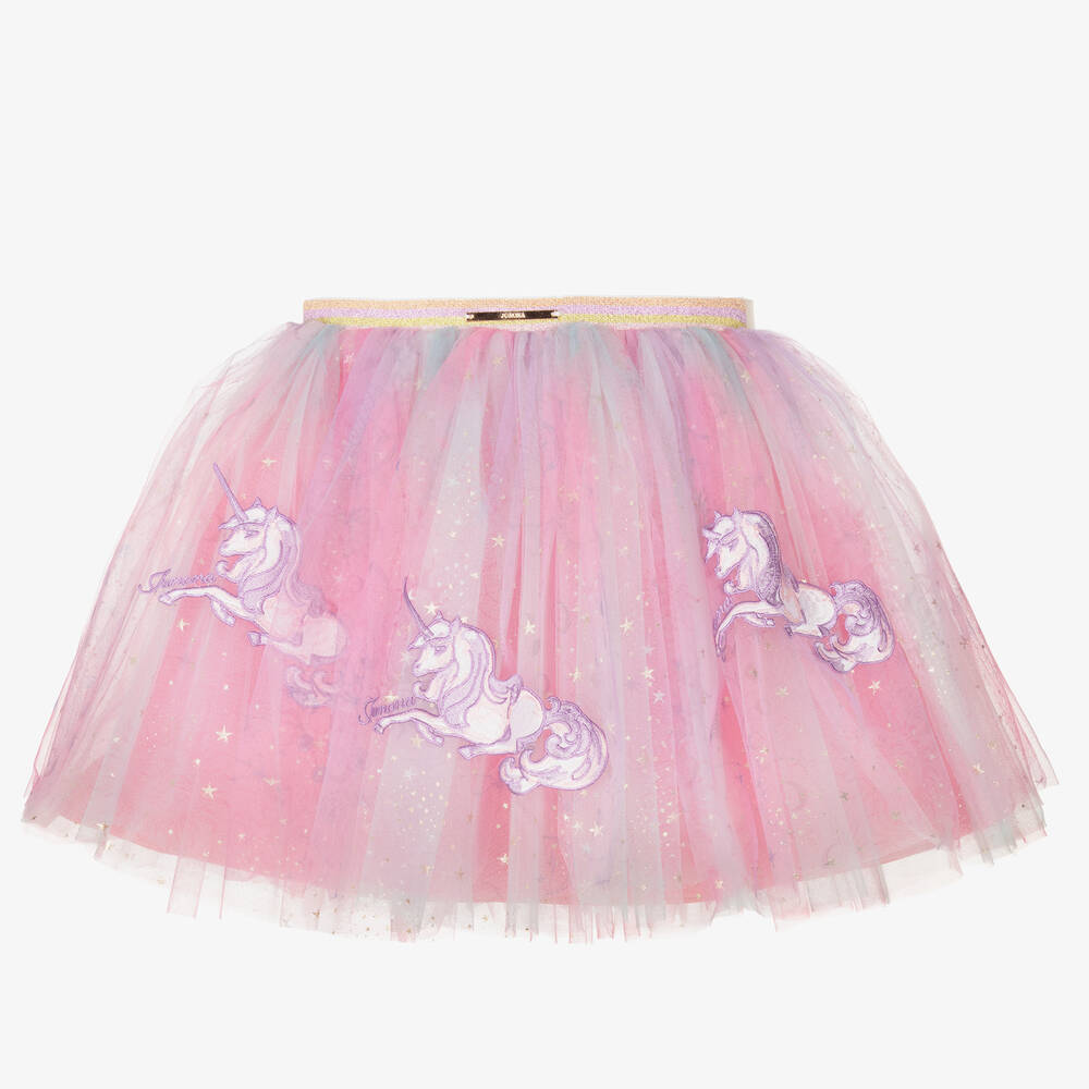Junona - Розовая юбка из тюля с единорогами | Childrensalon