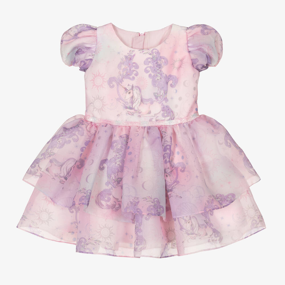 Junona - Розовое платье с единорогами для малышек | Childrensalon