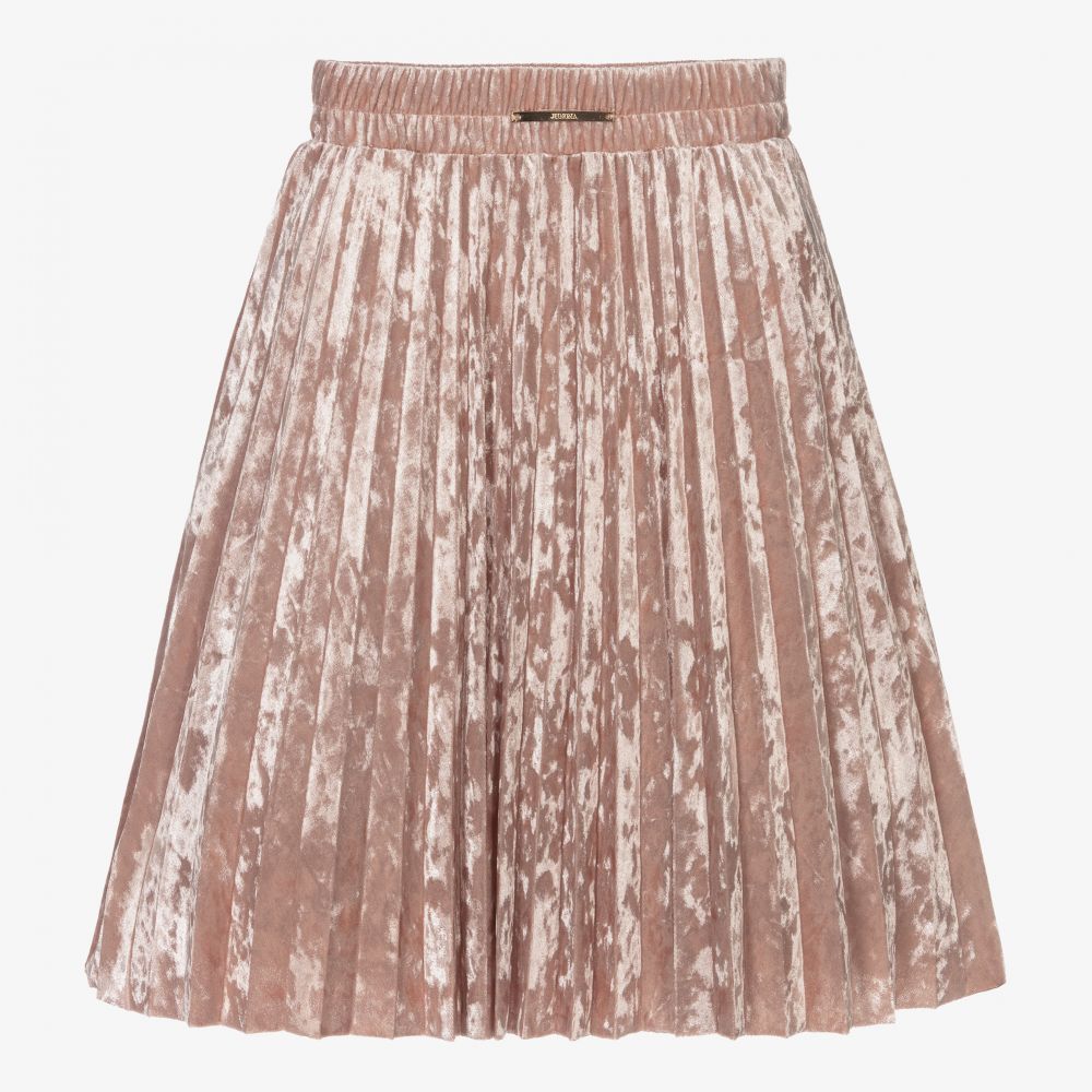Junona - Розовая бархатная юбка миди  | Childrensalon