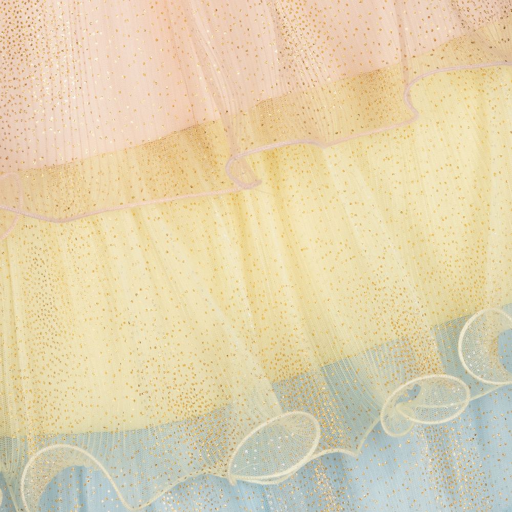 Junona-Pink, Yellow & Blue Tulle Skirt | Childrensalon Outlet