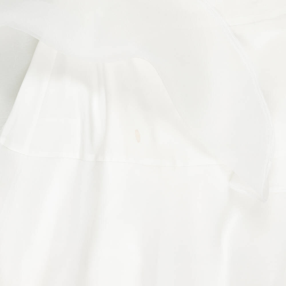 Junona-Preloved Girls White Crêpe Organza Dress (10-11 years) | Childrensalon Outlet