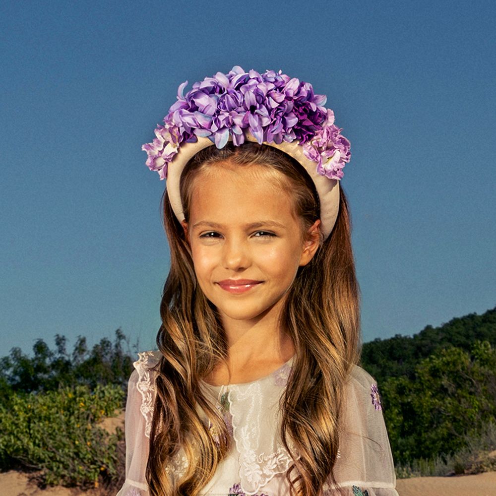 Purple flower 2025 hair band